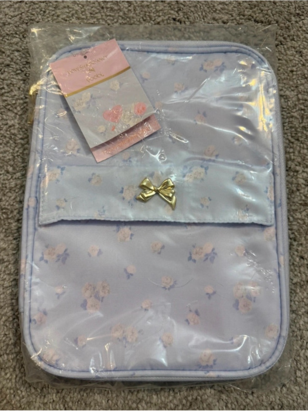 LoveShackFancy x Target-Yoobi Everblooming Rosettes Tech Organizer Whisper Blue